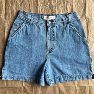 Vintage High Waisted Utility Jean Shorts